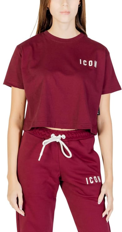 Icon Denim Icon Bordeaux Cotton T-Shirt