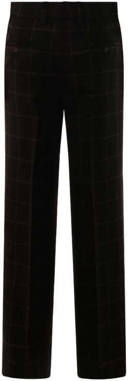Incotex Straight-Leg Trousers with Subtle Checkered Pattern