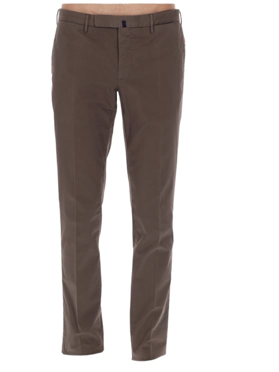 Incotex Neutrals Slim Flat-Front Cotton-Blend Tailored Pants