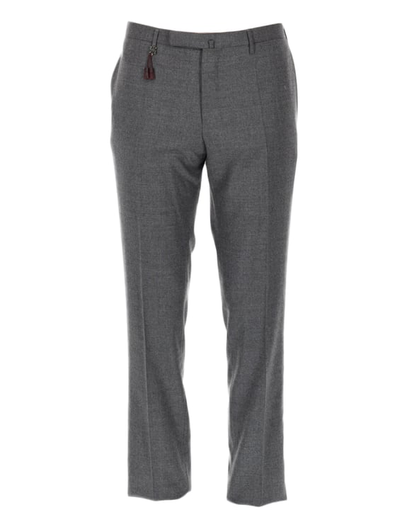 Incotex Neutrals Straight-Leg Wool Tailored Pants