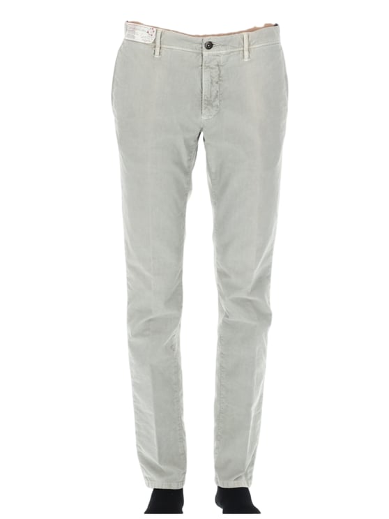 Incotex Light Grey Faded Cotton-Blend Jeans