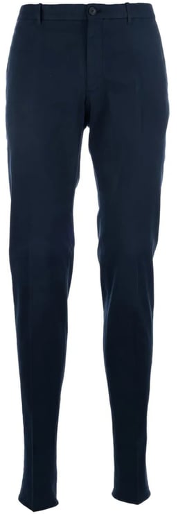 Incotex Navy Slim Fit Tailored Cotton Pants