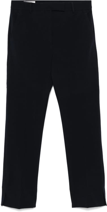 Incotex Black Cropped Cotton Blend Pants