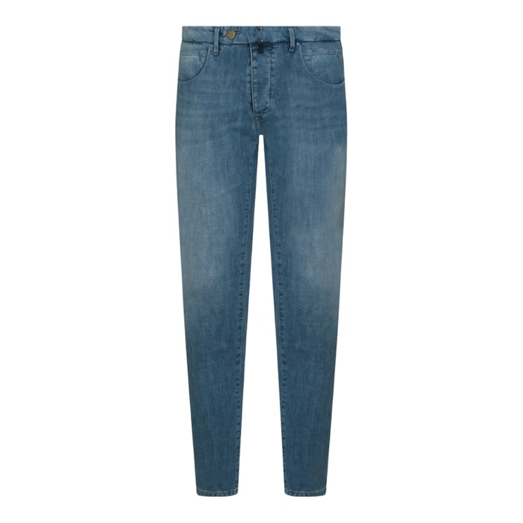 Incotex Classic Slim Fit Jeans With Slightly Tapered Leg And Worn-In Detail