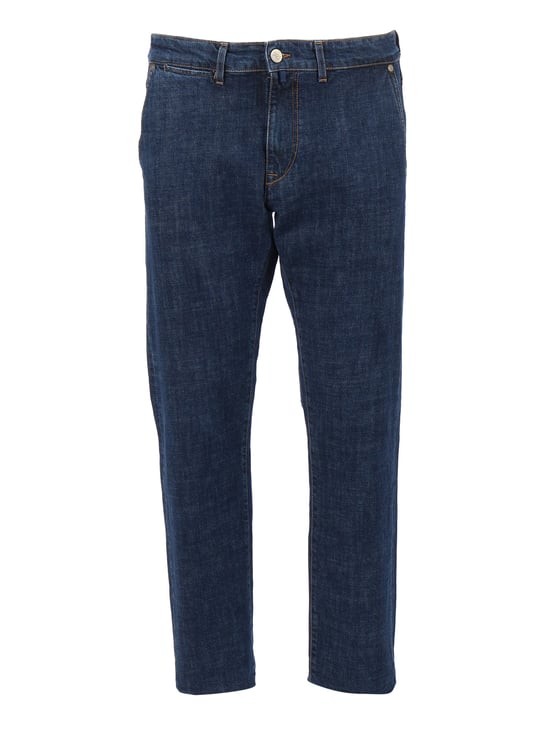 Incotex Straight-Leg Indigo Wash Denim Jeans with Five-Pocket Design