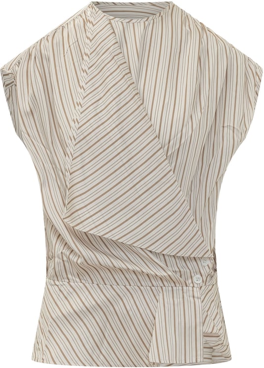 Iro Top a Righe Con Drappeggio