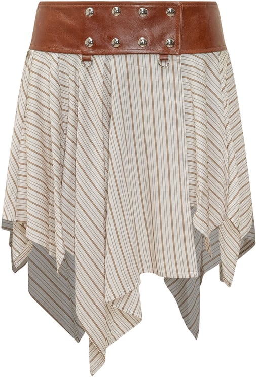 Iro Gonna Asimmetrica a Righe con Cintura