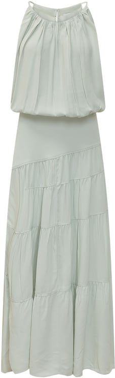 Iro Abito Lungo con Gonna a Balze e Spalline Sottili