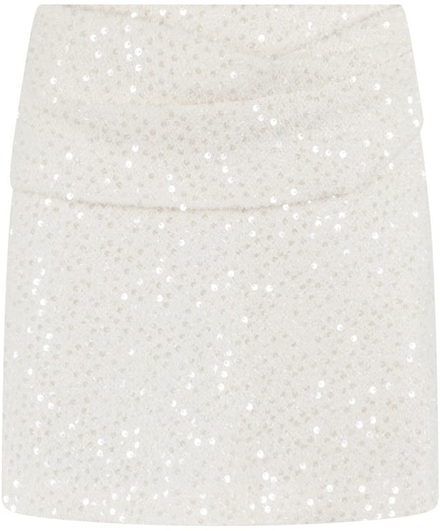 Iro Bouclè Skirt With All-Over Sequins And Draped Detail