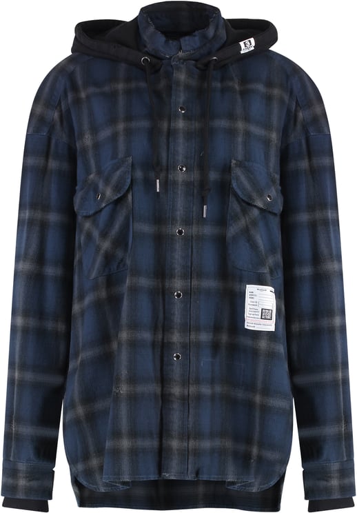 Iro Check print cotton shirt