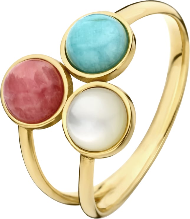 Isabel Bernard Isabel Bernard Belleville Cachet - Ring - BlauwGoudGroenRozeWit