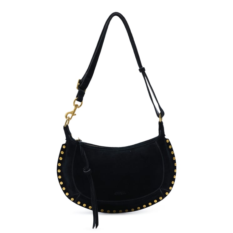 Isabel Marant Crescent Shoulder Bag with Gold-tone Studs
