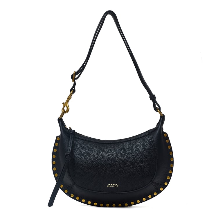 Isabel Marant Crescent-Shaped Moon Grain Leather Shoulder Bag