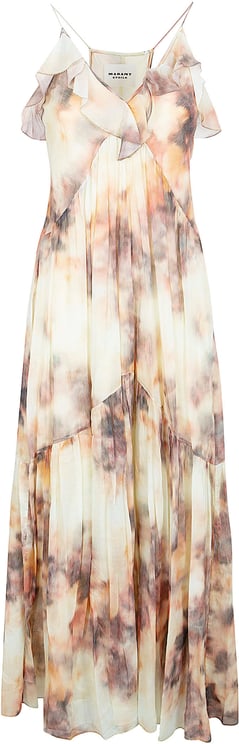 Isabel Marant Cloud-Print Maxi Dress in Organic Cotton Voile