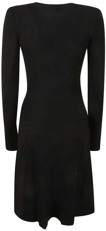 Isabel Marant Fitted Black Dress With Asymmetrical Hemline