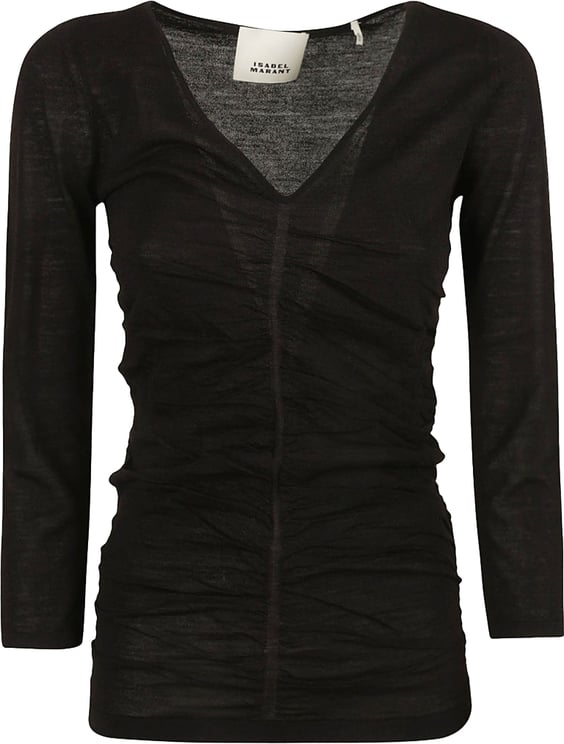 Isabel Marant Fitted V-Neck Black Sweater