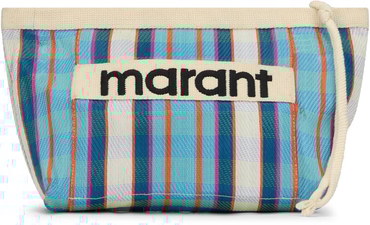 Isabel Marant Powden pouch in nylon with striped pattern