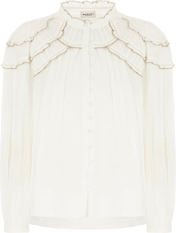 Isabel Marant Marant Etoile White cotton blend blouse