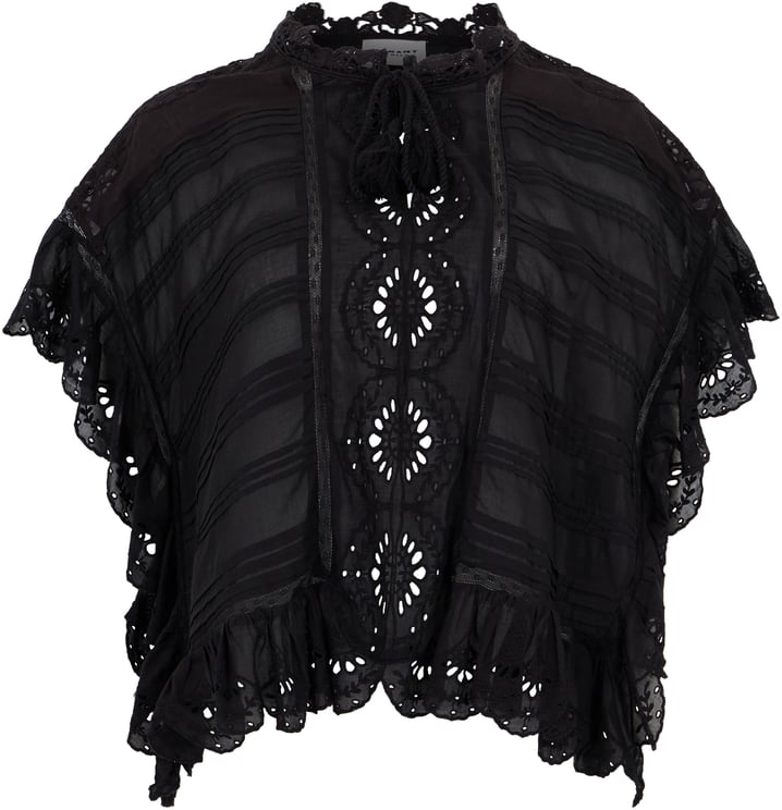 Isabel Marant Top Payton in kaftan style in cotton