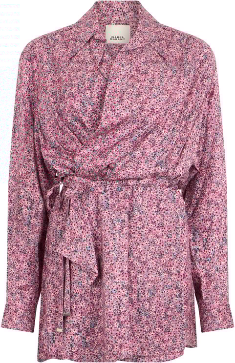 Isabel Marant Floral blouse in viscose and silk