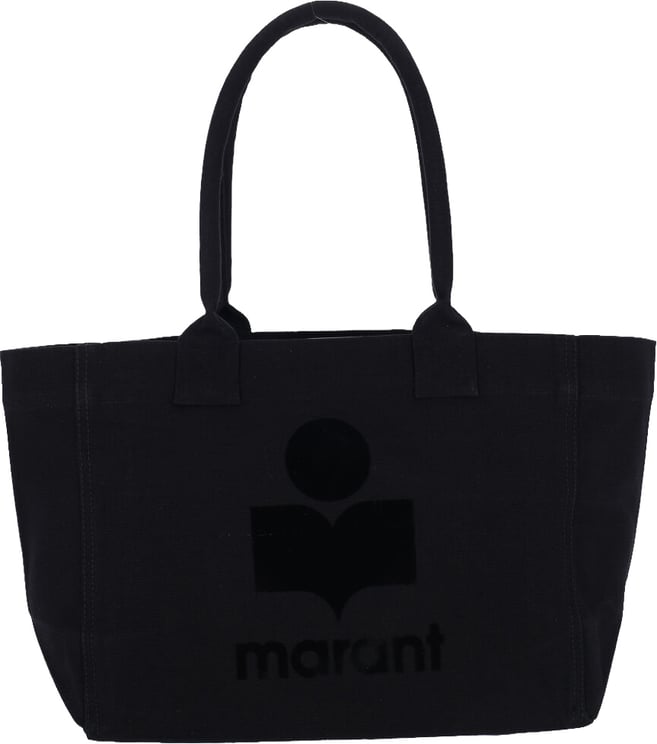 Isabel Marant Black Yenky Zipped Cotton Tote