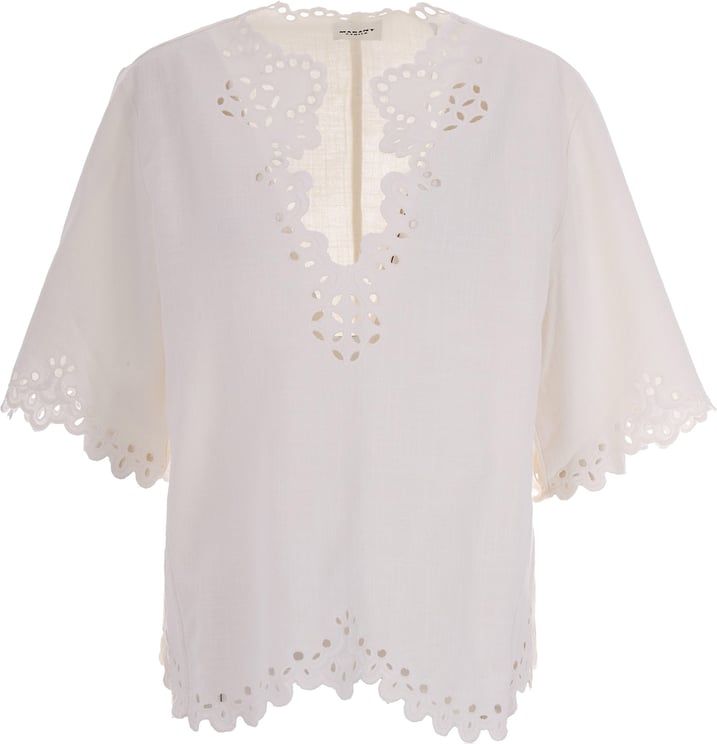Isabel Marant White Shana Blouse