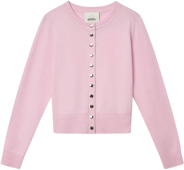 Isabel Marant Neutral Idesia Cropped Merino Cardigan