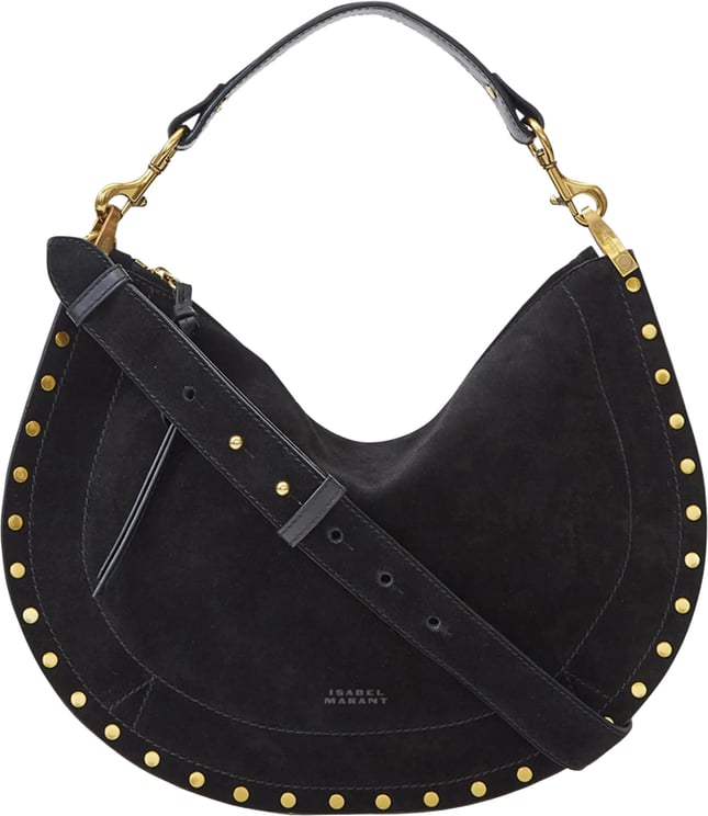 Isabel Marant Black Oskan Soft Crescent Shoulder Bag