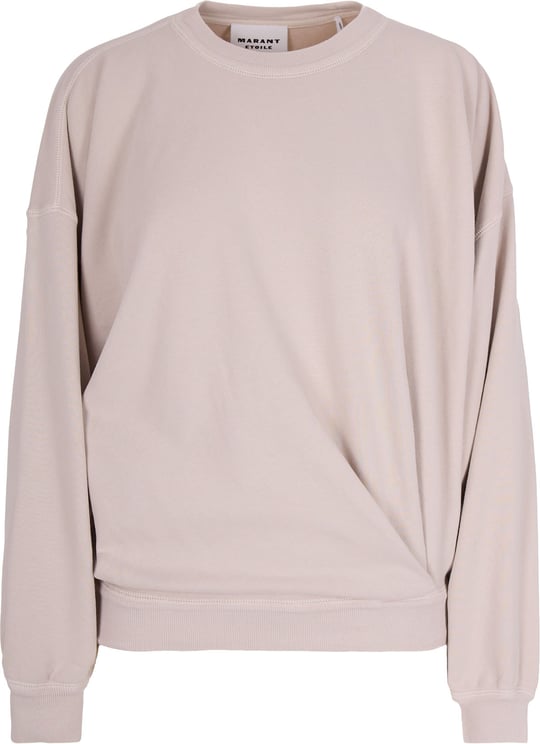 Isabel Marant Draped Cotton Sweatshirt with Pleated Detailing