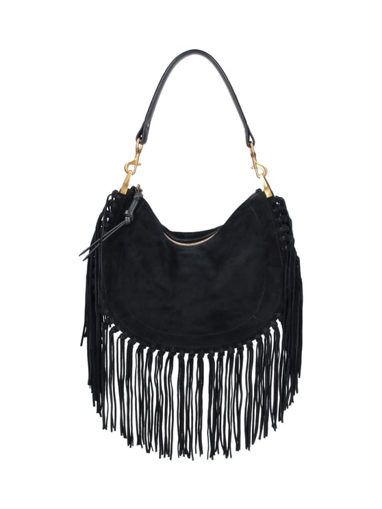 Isabel Marant Black Oskan Soft Suede Shoulder Bag