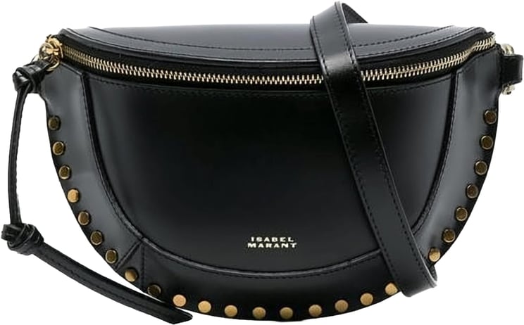 Isabel Marant Marsupio Skano Crescent Studded Leather Belt Bag