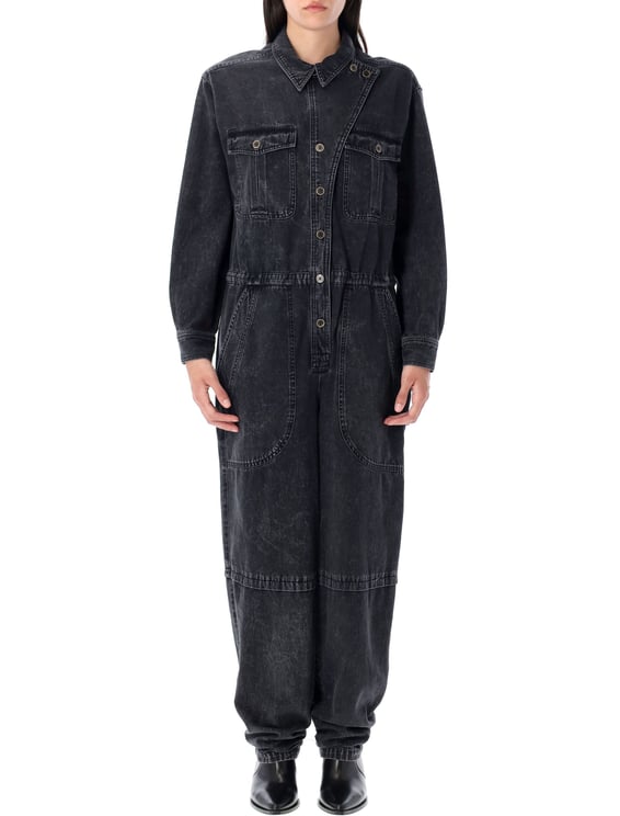 Isabel Marant Nadia Relaxed Denim Jumpsuit