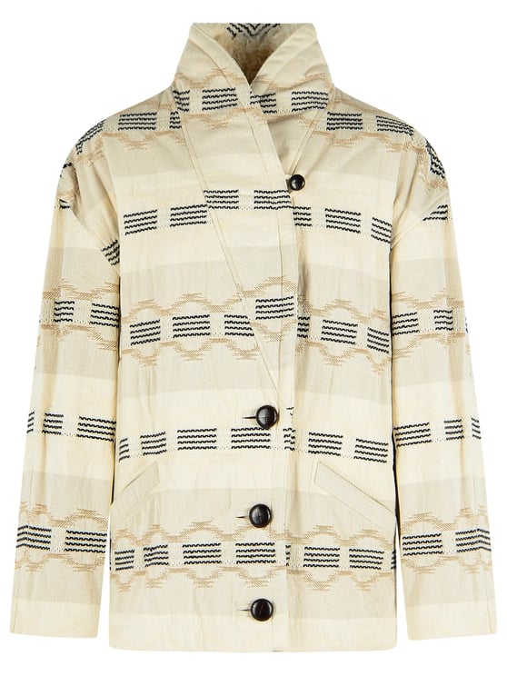 Isabel Marant 'Quayla' Beige Cotton Blend Jacket