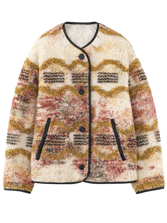 Isabel Marant Multicolor Boucle Abstract Pattern Jacket