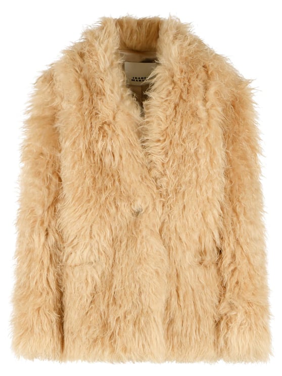 Isabel Marant 'Mylae' Beige Polyester Fur Coat
