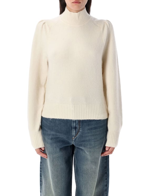 Isabel Marant Purdie High Neck Puffed Shoulder Sweater