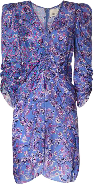Isabel Marant Elegant floral dress in blue and purple