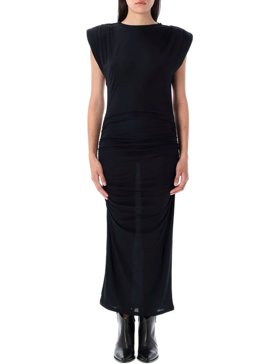 Isabel Marant Donna Fitted Ruched Midi Dress