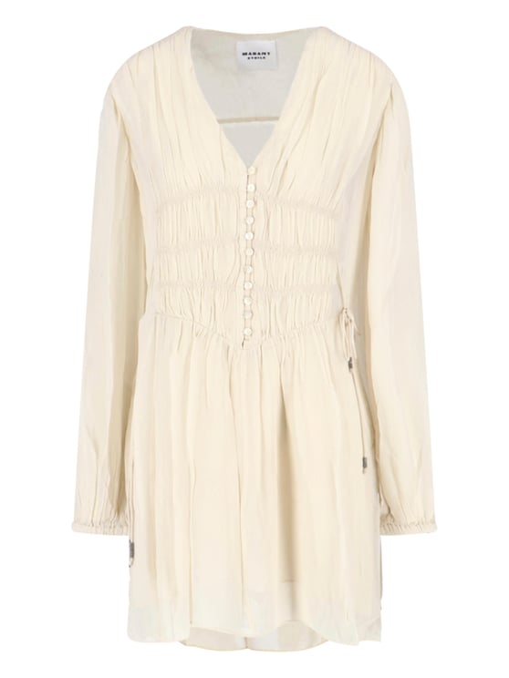 Isabel Marant Loriena Gathered Ruched Viscose Dress