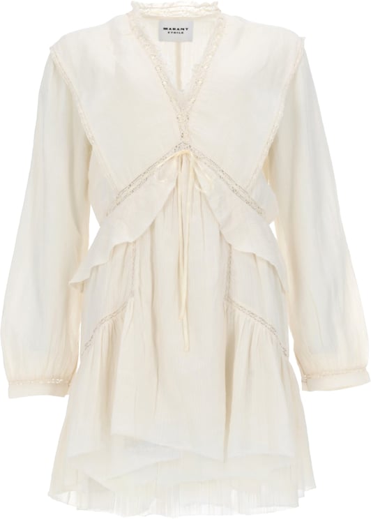 Isabel Marant Damya Ruffled Trim Lace Mini Dress