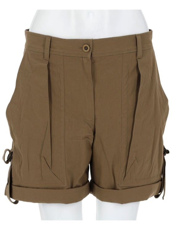 Isabel Marant Boniza Tailored Pleated Cotton Shorts