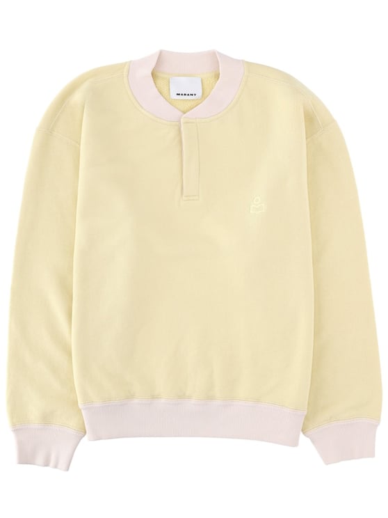 Isabel Marant Pale Yellow Cotton Mathias Sweatshirt