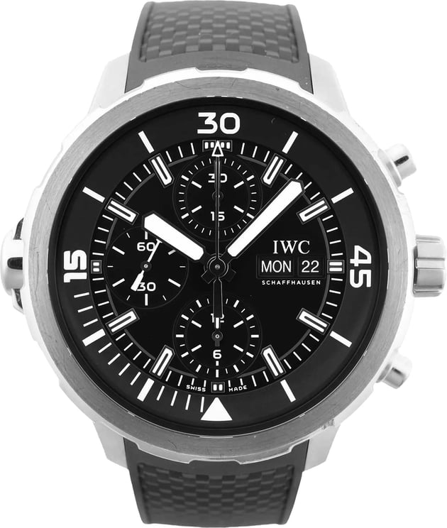 IWC IWC Aquatimer Chronograph IW376803 5334787 SS & Rubber AT Watch with Black Dial