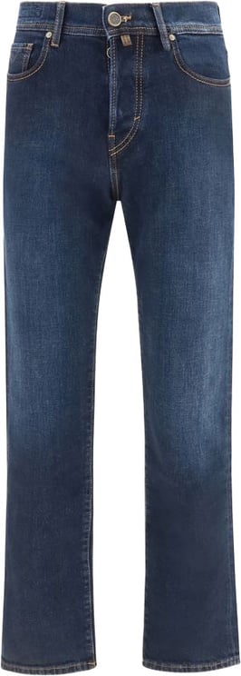 Jacob Cohen Jacob Cohen Blue Cotton Straight-Leg Jeans