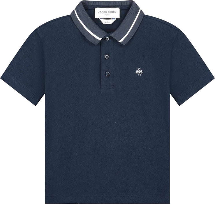 Jacob Cohen Polo Piquet Con Ricamo Giglio Blu