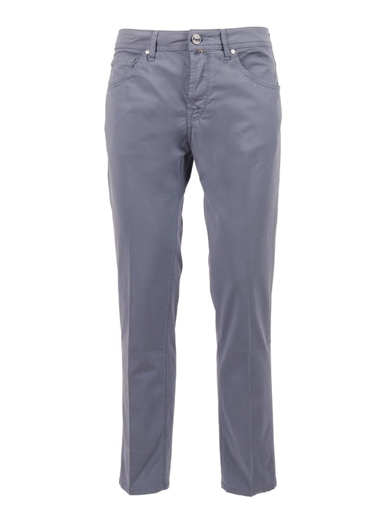 Jacob Cohen Blue Scott Cropped Slim Straight-Leg Pants