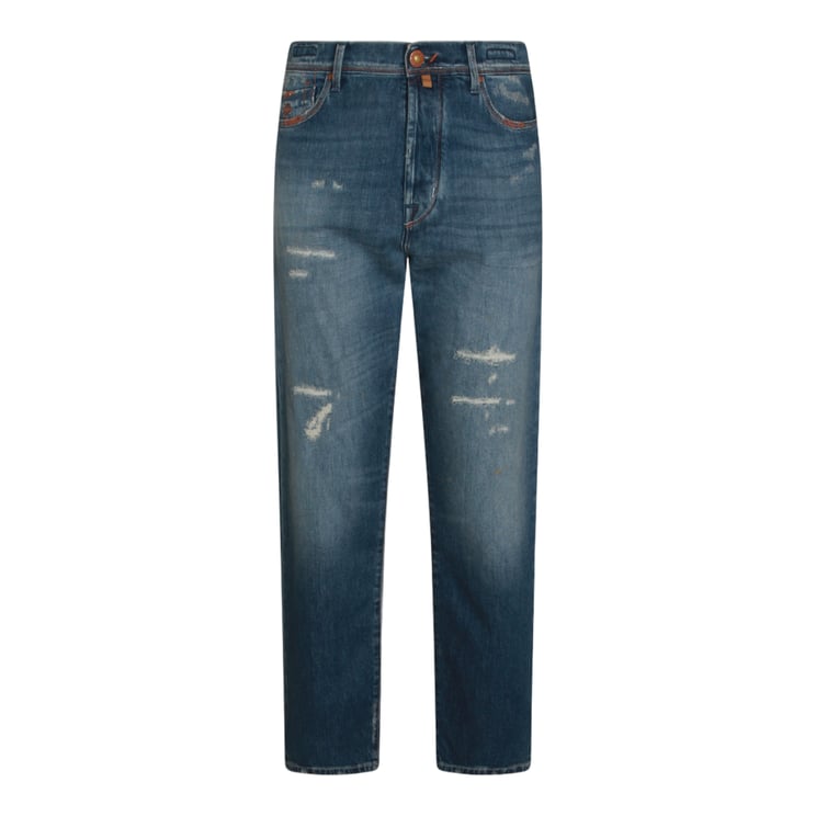 Jacob Cohen Classic Straight-Leg Jeans With Subtle Distressing And Five-Pocket Styling
