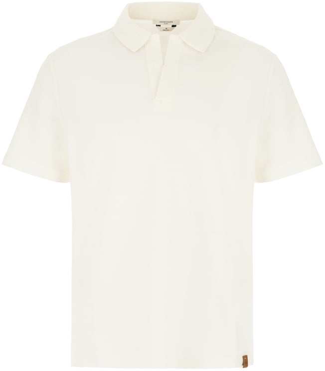 Jacob Cohen Jacob Cohen Ivory cotton blend polo shirt