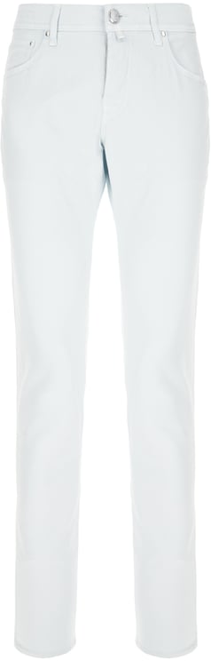 Jacob Cohen Jacob Cohen Pastel light blue stretch cotton blend pants