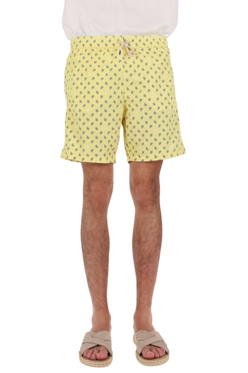 Jacob Cohen Paisley Patterned Swim Shorts with Elastic Waistband
